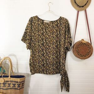 Michael Kors Marigold Paisley Knot Blouse NWT Size Small